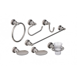 Set Accesorio Baño x 8 Pzas. Estalgrif Haaz Vintage Platinum 356/180-33