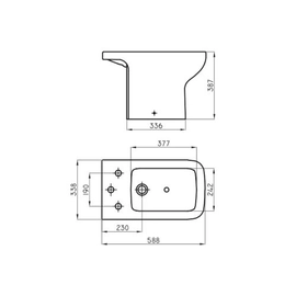 Bidet Ferrum Trento 3 ag blanco TRE-BI-301-BL TRE-BI-301-BL