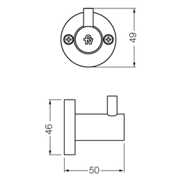 Percha FV california cromo 0166/17-CR