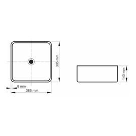 Bacba Piazza de apoyar A423 385x385x140 bca