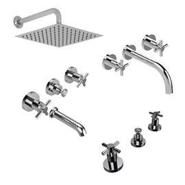 Griferia baño completa Hidromet Triumph Lava Bid Bañ D.cuad