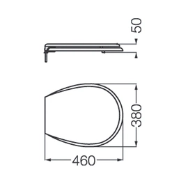 Tapa de inodoro Ferrum pilar asiento blanco SVA-TP-007-BL