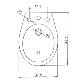 Bidet Deca Marajo 3 ag bco BA.11.17