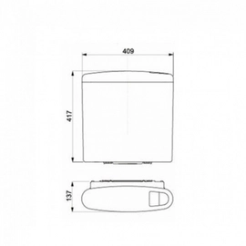 Deposito Mochila Para Inodoro Ideal Tecla Dual