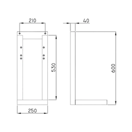 Soporte Ferrum para inodoro/bidet de colgar REP-CI-001-00