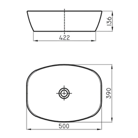 Bacha de baño Ferrum 50x39cm tori slim TOR-BH-077-BL