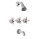 Griferia Peirano Ducha Con Trasnferencia Ares Cromo Blanco 434