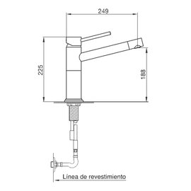 Grifería de cocina FV temple pico movil 0411/87-CR