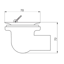 Desagüe de bañera FV complementos con codo 90º 1 1/4" con tapa
