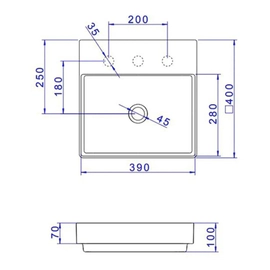 Bacha Apoyo Negra Mate 3AG. L129.94