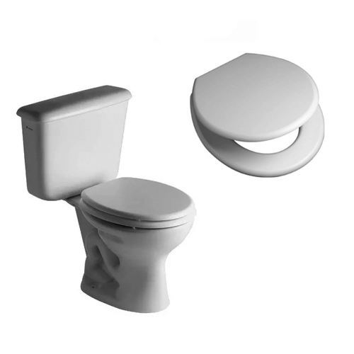 Juego baño Ferrum Sanitarios Inodoro largo Deposito +Asiento