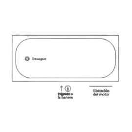 Hidromasaje Ferrum 170x75x47 atuel 17 base 8 jets H-ATU-17-08-B-D