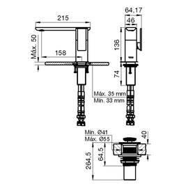 Grifería de lavatorio Novum hito monocomando negro 0181/J5N-FB