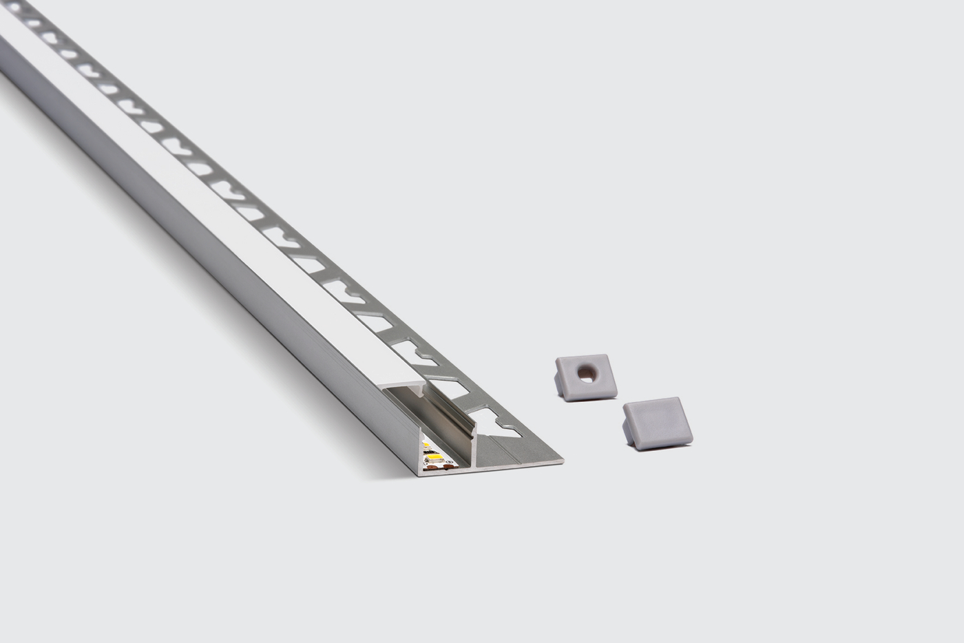 Perfil Atrim Lumiere led Quadra simple 10x13mm cr mate 3963 | Grupo Gemme