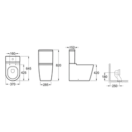Deposito Roca inspira touchless 3L/4.5L blanco