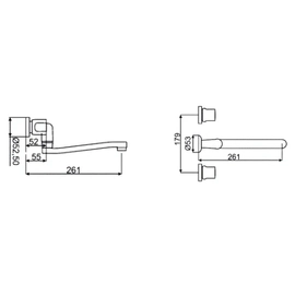 Grifería de cocina Hidromet semplice cromo 70065CR