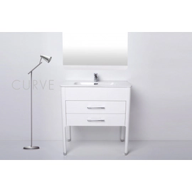 Mueble Curve Campi 80 cm Blanco con Mesada 1AG CU80C/LM