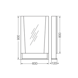 Espejo Ferrum Marina botiquin blanco XBHA B
