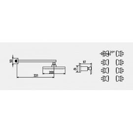 Griferia de ducha Hidromet 2V c/ ducha esc Geometry Lever