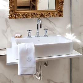 Bacha de baño Ferrum trento 3AG blanco TRE-MS-301-BL