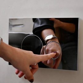 Tecla doble Ferrum redonda cromada REP-RA-050-CR