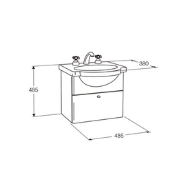 Mueble Ferrum Venecia colgante 48 bco X4VE sin mesada