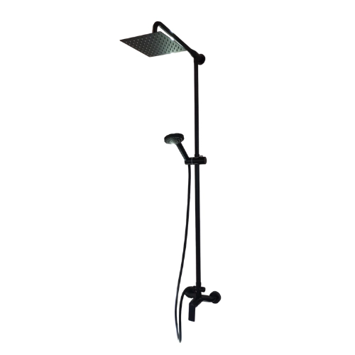 Ducha ext c/t c/barral y duchador hidromet raptor black 9405negr