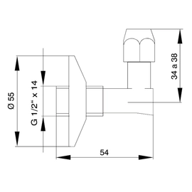 Codo de conexión FV vertical 0546