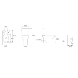 Roca Dama Senso Depósito 3/6 L Bco
