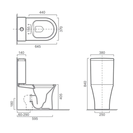 Inodoro Uhome twilight rimless con mochila y tapa