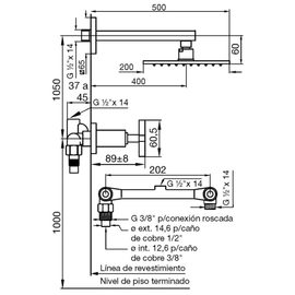 Grifería de ducha FV dominic sin transferencia 0109R/8-CR