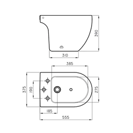 Bidet Ferrum fontana 3 ag blanco FON-BI-301-BL