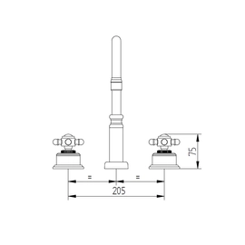 Griferia de lavatorio Robinet Tango Niquel mate 44010004