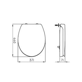 Tapa inodoro Ferrum atuel confort soft close blanco ATU-TP-007-BL