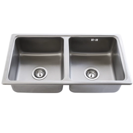 Bacha cocina doble Mi pileta 786E sobremesada