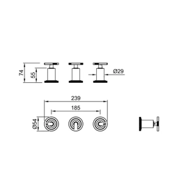 Griferia bidet Peirano Pulse cromo 70-175