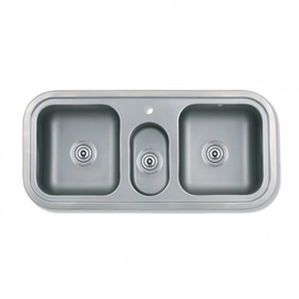 Bacha de cocina Mi Pileta Triple encastrable 463E
