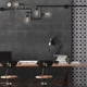 Pocelanato Piu 15x15 calcareo Rubik negro CERRUBNEGR150150