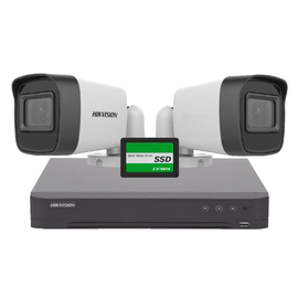 KIT HIKVISION DVR 4CH + 2 bullet + Disco 240SSD + CABLE