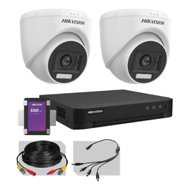 KIT 4CH + 2 Domos 2MP Audio + 1TB + Cable BNC