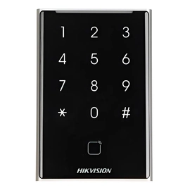 Lector de Tarjetas Esclavo - DS-K1109DKB - Hikvision - Mifare - Teclado - RS-485
