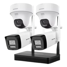 Kit Easylink 2 Camaras Bullet + 2 Domo WiFi 2MP- NKS422W0H - Hikvision
