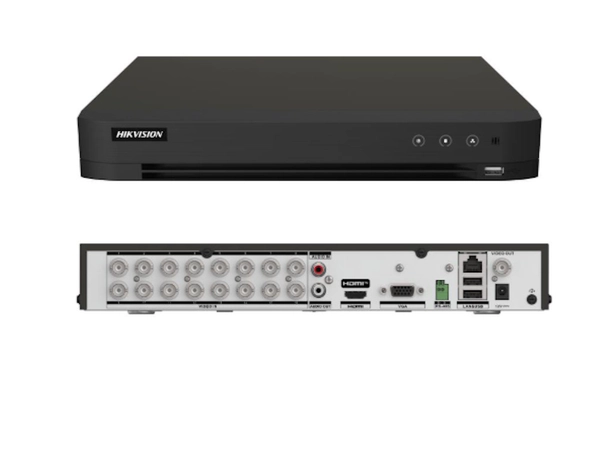 iDS-7216HQHI-M1/XT(STD) DVR 16CH + 8 IP. Hasta 5MP. Grabacion 1080p. Audio Todos