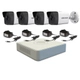 Kit IP NVR 7108 + 4 Cámaras 1023 + Fuentes - Hikvision