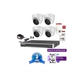 Kit Ip 7616 + 4 1323 + Fuente + Disco