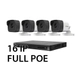Kit IP NVR 7616 + 4 Cámaras 1023 Full PoE - Hikvision