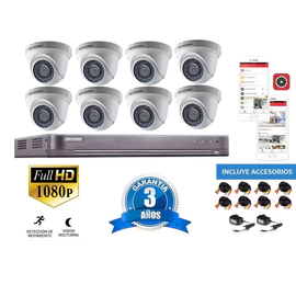 Kit Turbo 7208hqhi + 8 56d0t p Cable cctv