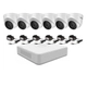 Kit IP NVR 7108 + 6 Cámaras 1323 + Fuentes - Hikvision