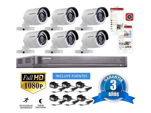 Kit Turbo 7208hqhi + 6 16d0t p Fuente