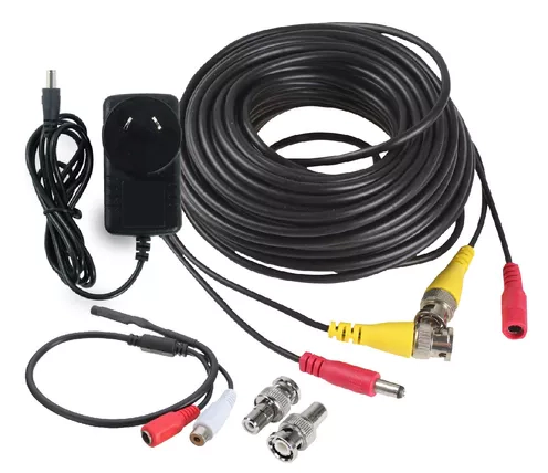 Kit Microfono + Fuente 12V + Cable BNC 20m + Fichas BNC a RCA